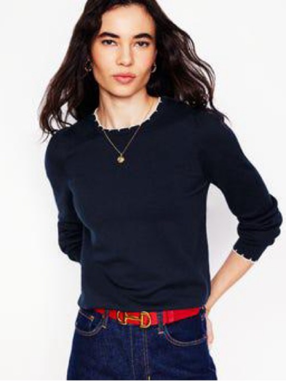 Pru Scallop Trim Jumper